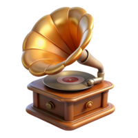wonderful minimalist Vintage Phonograph Record with Label Transparent Background exclusive png