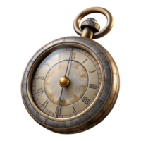 serene rustic Vintage Pocket Watch Front View Transparent authentic png
