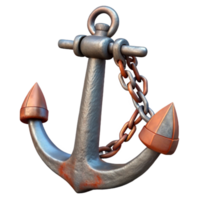 elegant contemporary Vintage Ship Anchor with Rusty Chain Transparent high quality png