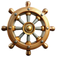 extraordinary rustic Vintage Ship Wheel with Spokes Isolated Element authentic png