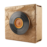 elegant rustic Vinyl Record Outer Sleeve Generic Design Transparent Background detailed png