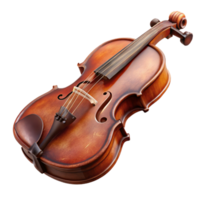 extraordinary vintage Violin Brown Varnish Isolated Element with Detailed Strings high quality png
