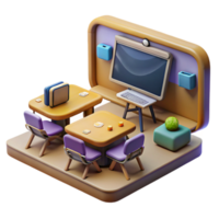 wonderful classic Virtual Classroom in Metaverse Isolated Element original png