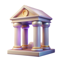 elegant creative Virtual Museum Entrance with Columns Transparent Background authentic png