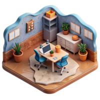 serene abstract Virtual Office Space Cutout Element exclusive png
