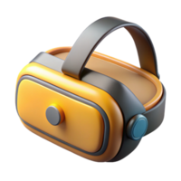 elegant creative Vr Headset with Yellow Light Transparent Background premium png