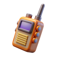elegant minimalist Walkie Talkie with Antenna Extended Transparent Background authentic png