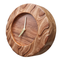 elegant vintage Walnut Wood Clock Face Cutout Element authentic png