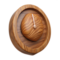 magnificent rustic Walnut Wood Clock Hand Cutout Element authentic png