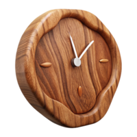 serene artistic Walnut Wood Clock Hand Cutout Element high quality png