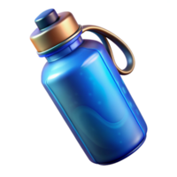 serene rustic Water Bottle Blue Color Transparent Background high resolution png