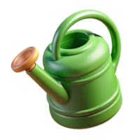 dramatic minimalist Watering Can Green Plastic Isolated Cutout on Transparent Background authentic png