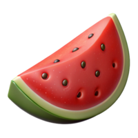 beautiful classic Watermelon Slice with Seeds Isolated on White professional png