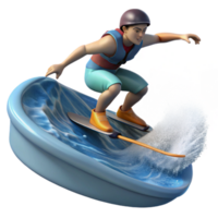 wonderful creative Water Skier Jumping Wake Side View Cutout Element original png