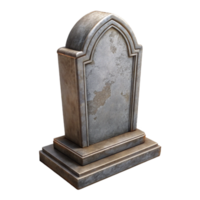 impressive rustic Weathered Tombstone Front View Transparent authentic png
