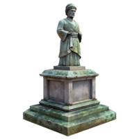 stunning rustic Weathered War Memorial Statue Front View Transparent Background authentic png