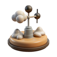 stunning creative Weather Station in Field Side View Isolated authentic png