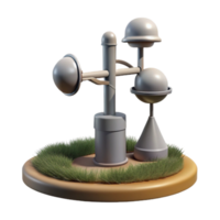 elegant creative Weather Station in Field Side View Isolated png