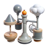 dramatic traditional Weather Station Instruments Array Transparent Background premium png