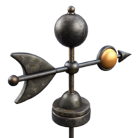 wonderful artistic Weather Vane Pointing North Black Transparent Background Cutout authentic png