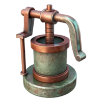 elegant traditional Well Pump Handle Isolated with Metal authentic png