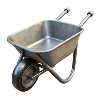 sereno vintage carrinho de mão esvaziar metal isolado em transparente fundo Alto qualidade png