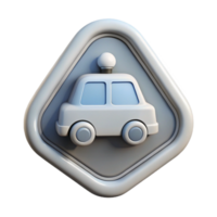 wonderful minimalist White Autonomous Vehicle Zone Sign Transparent Background Cutout premium png