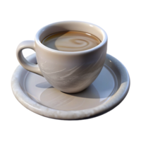 wonderful contemporary White Coffee Cup with Saucer Transparent Background detailed png
