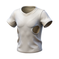 impressive artistic White Cotton T Shirt Front View Cutout Transparent Background authentic png