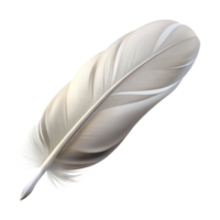 dramatic vintage White Feather Floating in Air Transparent Background Cutout high resolution png