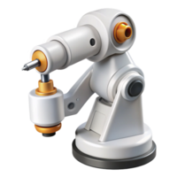 stunning abstract White Industrial Robot with Touchscreen Cutout premium png