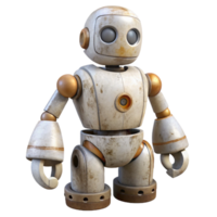 beautiful abstract White Industrial Robot with Touchscreen Cutout authentic png