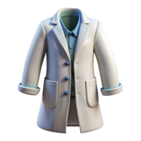 dramatic creative White Lab Coat Front View Isolated Element authentic png