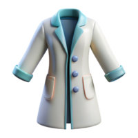 serene creative White Lab Coat Front View Isolated Element high resolution png