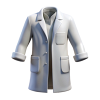impressive artistic White Lab Coat Front View Isolated Element genuine png