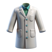 vibrant rustic White Lab Coat Front View Isolated Element detailed png