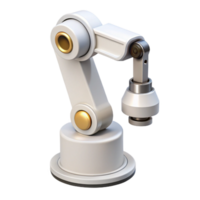 serene artistic White Robot Arm Front View Cutout with Shadow professional png