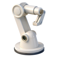 beautiful artistic White Robot Arm Front View Cutout with Shadow authentic png
