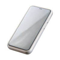 impressive traditional White Smartphone Mockup Angled View Transparent Background high quality png