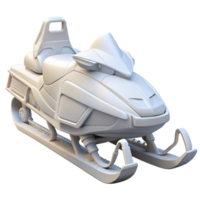 extraordinary minimalist White Snowmobile Side View Isolated professional png