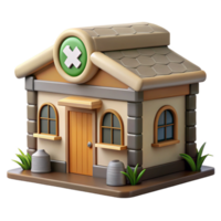 extraordinary classic Wildlife Rehab Building with Sign Cutout high resolution png