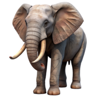 dramatic rustic Wildlife Photography with Elephant in Savannah Cutout original png