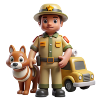elegant contemporary Wildlife Rescue Team in Action Isolated authentic png