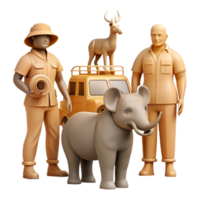 wonderful rustic Wildlife Rescue Team Silhouette Cutout detailed png