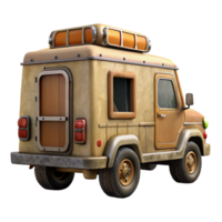 magnificent classic Wildlife Rescue Vehicle Back View Isolated exclusive png