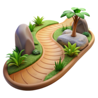 wonderful artistic Wildlife Sanctuary Path Winding View Transparent Background high resolution png