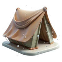 elegant artistic Windblown Tent in Blizzard Cutout Element png