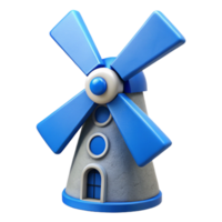 extraordinary rustic Windmill with Blue Sky Background Isolated exclusive png