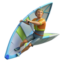 stunning minimalist Windsurfer Action Pose Dynamic Angle Isolated authentic png