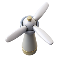 impressive abstract Wind Turbine Top View with White Background Isolated high resolution png